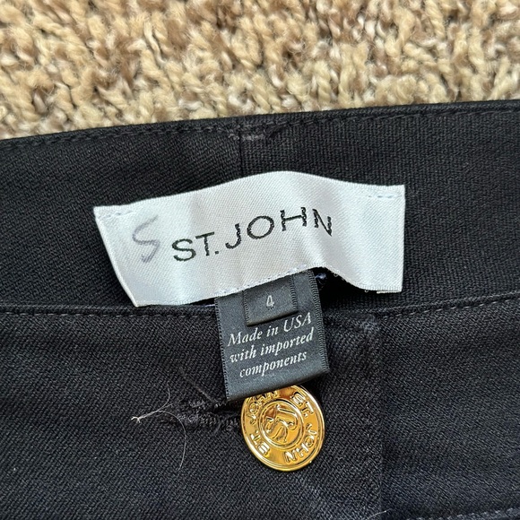 ST. JOHN MARIE BLACK Pants Women 4 Black Pants - Picture 2 of 6